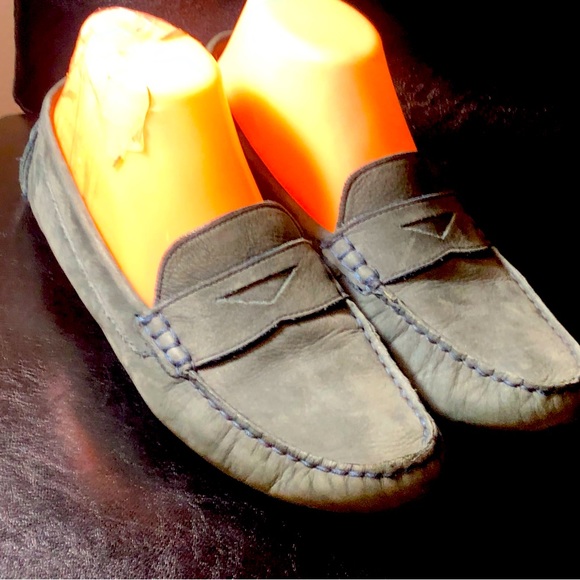 Cole Haan Wyatt Penny Driver Women’s Gray Suede Slip On Driving Shoes Size 8.5B - Picture 1 of 11